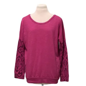 Victoria's secret PINK magenta tribal print long sleeve top tee shirt size large thumbnail 2