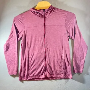 819 | Columbia Space Dye Full Zip Lightweight Hooded Jacket Pink Womens Large‎ thumbnail 1