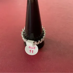 Bomb Party RBP5895 “Lively Experiences” Diamond CZ on Rhodium Size 11 Ring NWT thumbnail 3