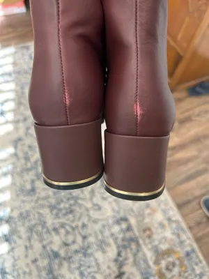 KENNETH COLE NEW YORK Alec Block Heel Ankle Booties in Oxblood thumbnail 8