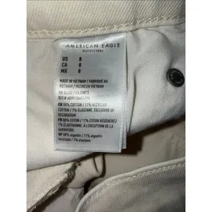 American Eagle Super High Rise Relaxed Short in Cream Size 8 #769 thumbnail 4