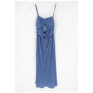 Song of Style Pleated Midi‎ Dress Women's Size XS Lapis Blue Wedding Guest thumbnail 3