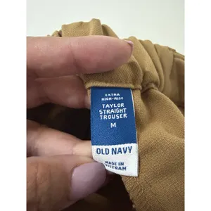 Old Navy Extra High Rise Taylor Straight Trouser Pleated Front‎ Medium Tan thumbnail 4