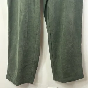 Denim & Co Olive Green Faux Suede Zip Hoodie and Pants Tracksuit Set Large thumbnail 10