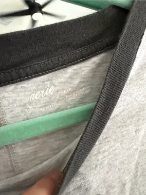 aerie Disney Light Gray Short-Sleeve Tee with Black Trim thumbnail 3