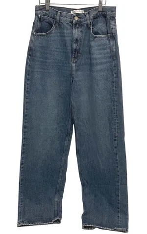 Zara Women's Jeans Size 10 Blue Denim Wide Leg High Waist Casual‎ thumbnail 1