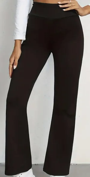 Boutique Women’s Casual Pant High Waisted Flare Workout Leggings  thumbnail 4
