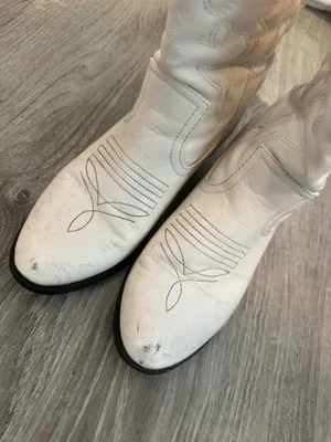 White Cowgirl Amazon Boots 9 thumbnail 2