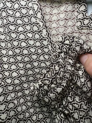 Lusana Robyn Belted Playsuit Size L Brown White Clover Print thumbnail 6