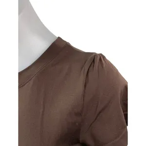 Aritzia Sunday Best Women's Brown Crew Neck Short Sleeve Crop Tee T-shirt Top S thumbnail 3