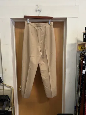 Zara Khaki High Rise Interview Office Vixen Trousers - size S thumbnail 3