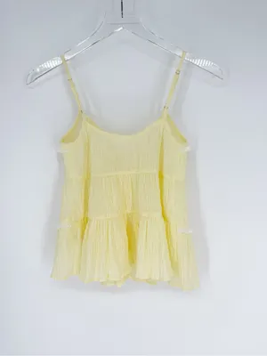 Lush Tie Front Tank‎ Top Women's XS Butter Coquette thumbnail 3