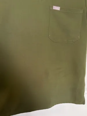 FIGS Women’s Catarina Scrub Top Dark Olive Green Small S [Flawed] thumbnail 5