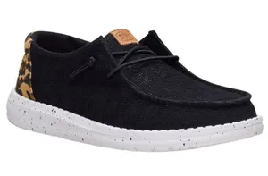 Hey Dude Women's Black And Leopard Shoes thumbnail 1