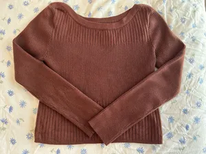 Cider Brown Crop Sweater thumbnail 1