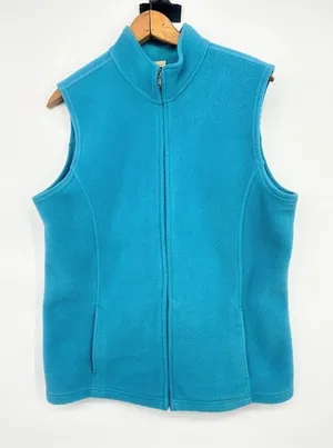 L.L. Bean Blue Fleece Stretch Full Zip Vest Size Womens Large‎ Timeless Outdoor thumbnail 1
