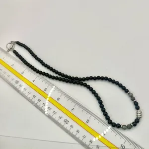 Picasso Jasper and obsidian beaded necklace Black thumbnail 6