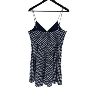 Francesca's Collection Trixxi Embroidered Floral Spaghetti Strap Mini Dress Blue thumbnail 4