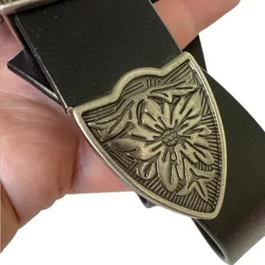 Western Belt Silver Buckle Adjustable Faux Leather Boho Chic Style thumbnail 9