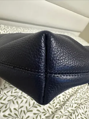 Coach Navy Pebbled Leather Shoulder Bag with Long Strap thumbnail 8