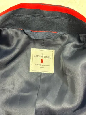 GAP The Academy Red and Black Striped Blazer size 8 thumbnail 6