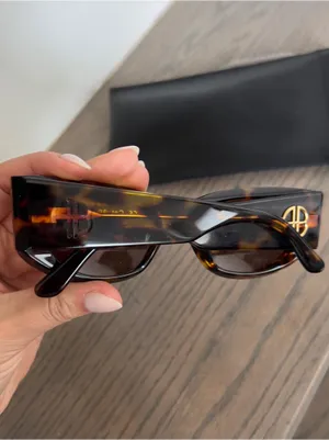 Anine Bing Madrid Sunglasses in Dark Tortoise thumbnail 3