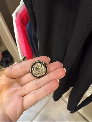 Vince Camuto Black Belted Trench Coat with Gold Buttons thumbnail 5