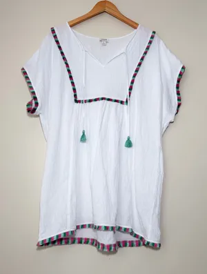 J. Crew Fringe Beach Tunic Cover-Up thumbnail 1