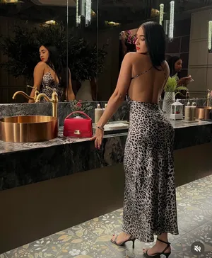 Zara maxi dress cheetah leopard animal print slip satin evening party cocktail thumbnail 7