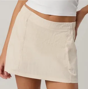 OFFLINE By Aerie Nylon Mini Skirt Off White sz S thumbnail 1