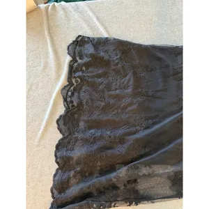 Bleu Ciel Women S Black Sheer Mesh Floral Embroidered Lace Scallop Hem Dress NWT thumbnail 4