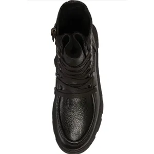 Geox Vilde Combat Boots Black Lace Up Edgy Street Style Size 38 US 8 thumbnail 2