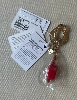 Lululemon Everywhere Belt Bag Charm Keychain - Lululemon Red thumbnail 1