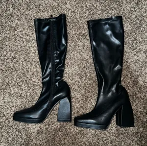 Princess Polly Black Boots Zayas Knee-High thumbnail 2