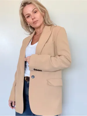 Zara Camel Single-Button Tailored Blazer & Trousers thumbnail 7