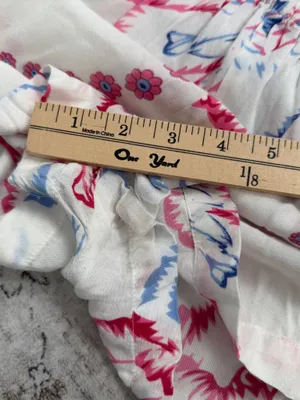 Anthropologie RAGA White Romper with Pink and Light Blue Floral Print thumbnail 7