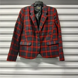 Pendleton Wool Blazer Womens 16 Red Plaid Jacket Office Career Old Money Preppy thumbnail 3