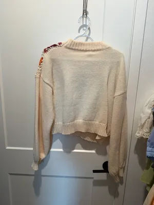 Granny Square Knit Sweater Size L thumbnail 3