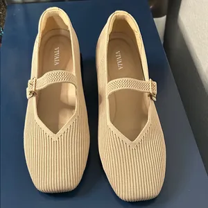 Vivaia Women's Margot Mary Jane Lightweight Breathable Flats in Almond - US 8 thumbnail 13