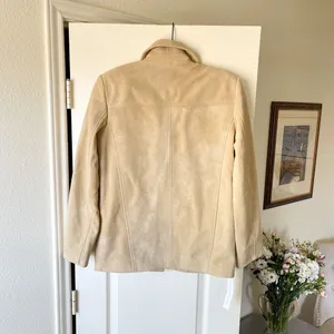 Reformation Veda Lincoln‎ Suede Jacket Oat Distressed Leather XS NWT thumbnail 10