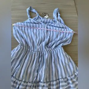 Mustard Seed Blue and White Striped Top thumbnail 6