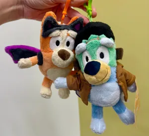 Disney Bluey Halloween Bundle 2 Backpack Purse Clip Plush Charm Bat Frankenstein thumbnail 1