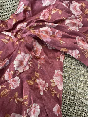 Altar’d State Floral Long Sleeve Mini Dress Mauve Size M thumbnail 9