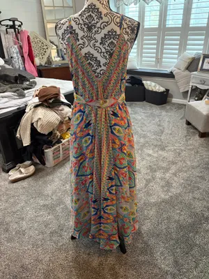 OSFM NWOT spaghetti strap printed dress Multiple thumbnail 5