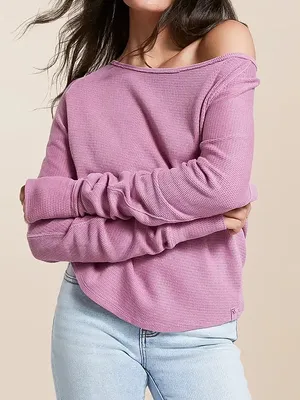 FREE PEOPLE We The Free Jess Long Sleeve Top in Orchid thumbnail 1