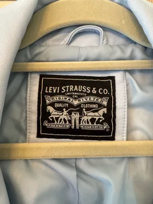 Levi's light blue leather jacket thumbnail 4