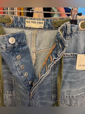 NWT Free People We The Free Moxie Pull-On Barrel Jeans - Truest Blue - 26 thumbnail 15