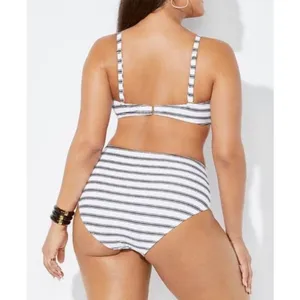 Swimsuits for all scout underwire shirred high waisted bikini set size 10 thumbnail 2