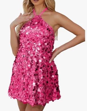 Pink sequin dress Size XS thumbnail 1