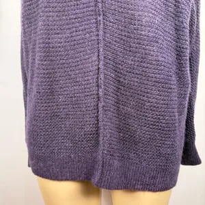 Free People Wool Alpaca V-neck Sweater Sz M Purple Cozy Slouchy thumbnail 3